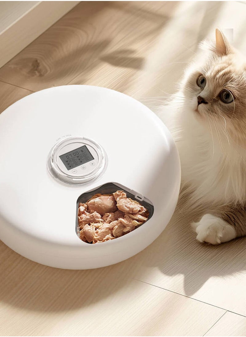 Kidle - Smart Automatic Pet Feeder 6-Grid Timed Rotating Cat And Dog Food Feeder For Wet And Dry Food Pet Food Dispenser With Timer - Image 1