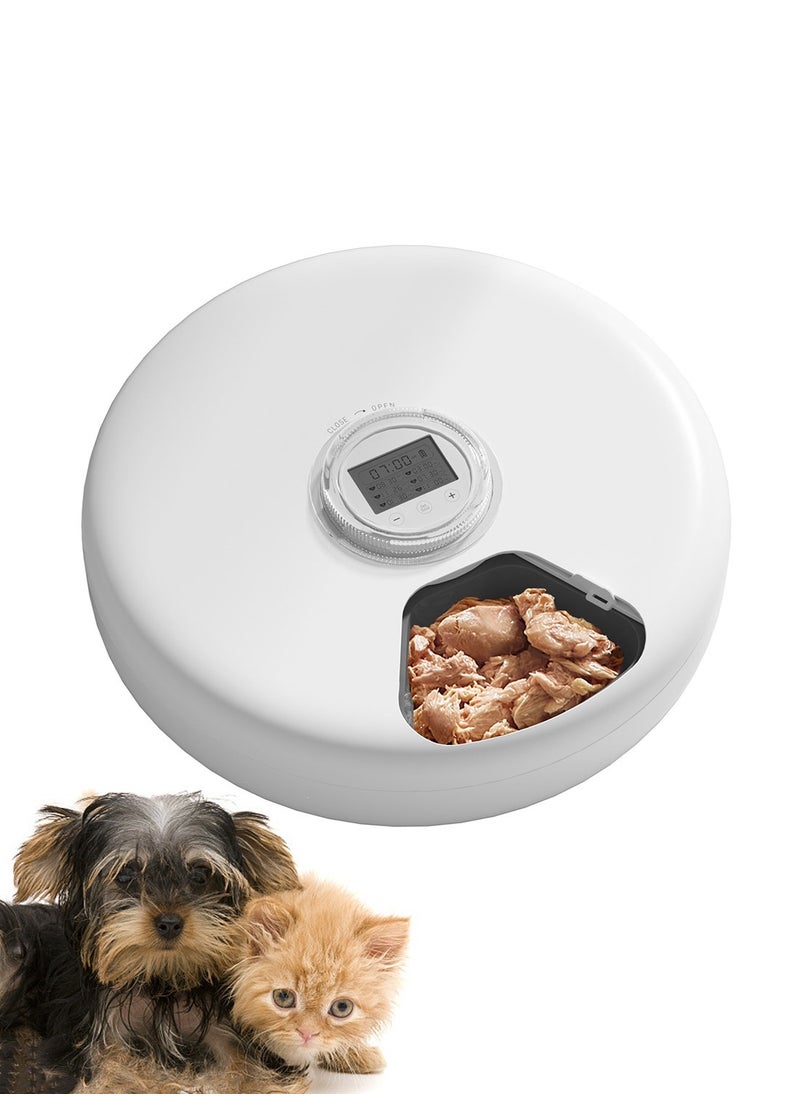 Kidle Smart Automatic Pet Feeder 6-Grid Timed Rotating Cat And Dog Food Feeder For Wet And Dry Food Pet Food Dispenser With Timer  - Image 1