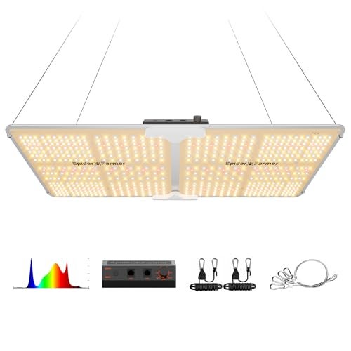 Spider Farmer SF2000 200W LED Grow Light for Indoor Plants, Upgraded High Efficiency LEDs, Dimmable Full Spectrum High PPFD, Deep Penetration for Seed Starting/Vegetables/Bloom in 2x4 Grow Tent - Image 1