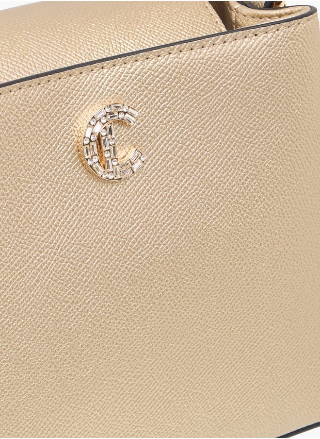 Le Confort Women Textured Crossbody Bag with Handle  - Image 4