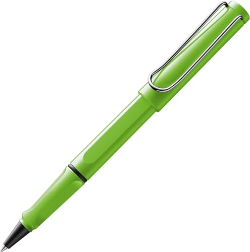 Lamy safari green - Rollerball Pen with ergonomic grip & line width M - for pleasant long writing - made of robust ASA plastic - including rollerball refill M 63 in blue - Image 1