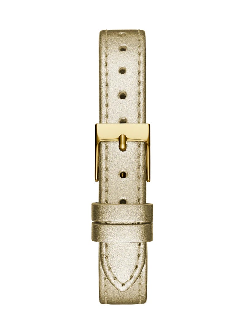 GUESS Array Ladies Gold Tone Analog Leather Strap Watch GW0614L2 - 28mm - Image 4