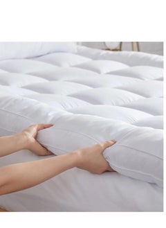 Generic Soft Mattress Topper for Back Pain Relief 7cm Thickness Fiber Mattress Filling Spray Suit Density 800gsm, Mattress, Mattress Cover  - Image 1