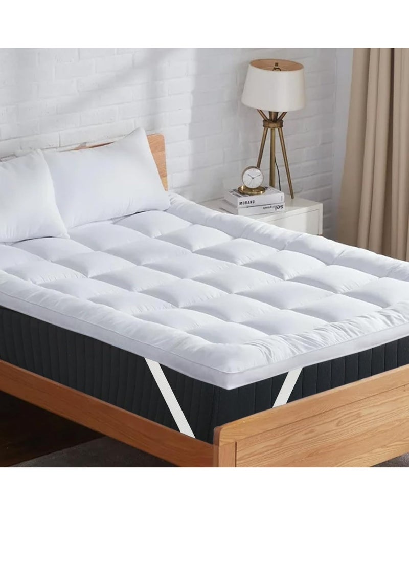 Generic Soft Mattress Topper for Back Pain Relief 7cm Thickness Fiber Mattress Filling Spray Suit Density 800gsm, Mattress, Mattress Cover  - Image 2