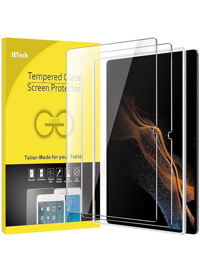 Jetech Screen Protector For Samsung Galaxy Tab S8 Ultra 14.6 Inch 2022 Model Sm X900 Sm X906 With Easy Installation Frame Tempered Glass Film Hd Clear 2 Pack - Image 1