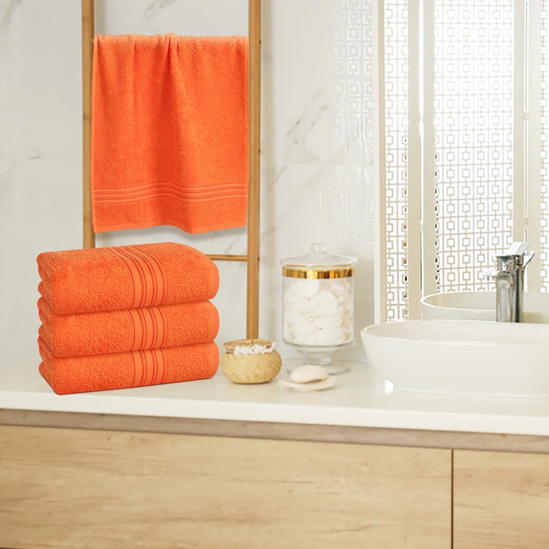 Boutiquo Ultra Soft Cotton 6 -piece Tand Towel Set 16 × 24 بوصة مثالية للاستخدام في المطبخ الحمام سبا والتنظيف العام المدمج والمناشف اليدوية متعددة الأغراض خفيفة الوزن - برتقالي - Image 4
