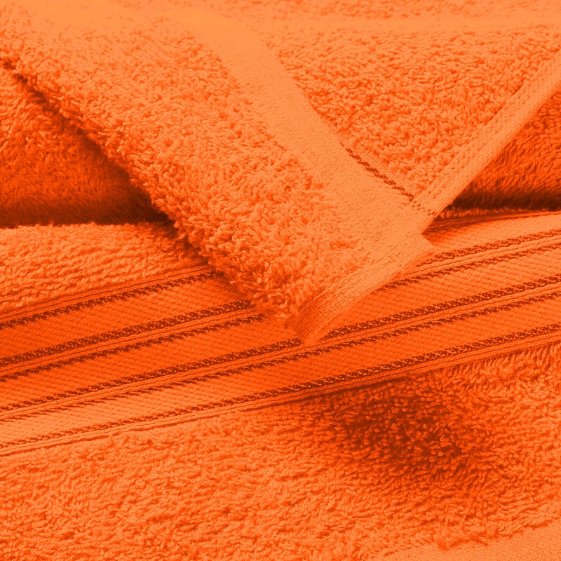 Boutiquo Ultra Soft Cotton 6 -piece Tand Towel Set 16 × 24 بوصة مثالية للاستخدام في المطبخ الحمام سبا والتنظيف العام المدمج والمناشف اليدوية متعددة الأغراض خفيفة الوزن - برتقالي - Image 2