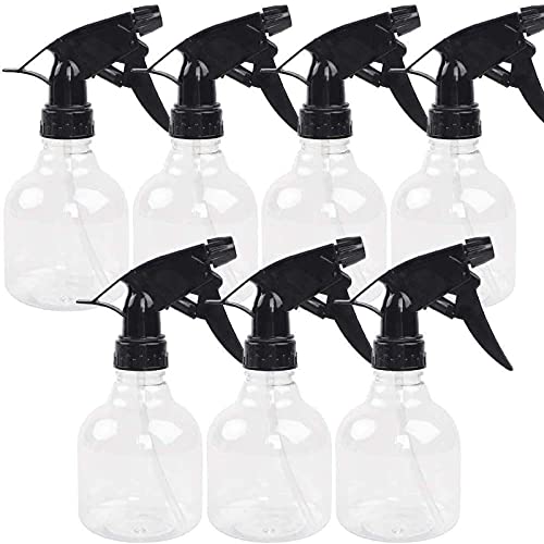 SUPERLELE Spray Bottles 7pcs 8oz Empty Plastic Spray Bottle with Adjustable Nozzle for Hair and Cleaning Solutions Includes Funnel and Labels - Image 1