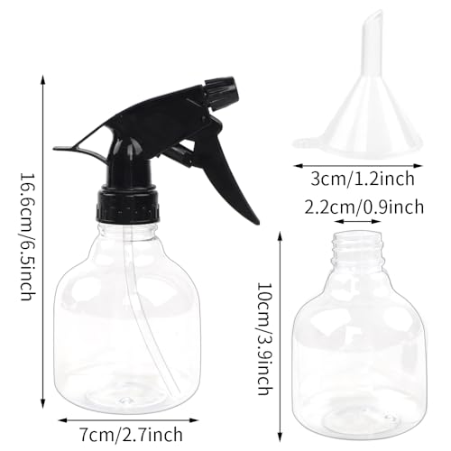 SUPERLELE Spray Bottles 7pcs 8oz Empty Plastic Spray Bottle with Adjustable Nozzle for Hair and Cleaning Solutions Includes Funnel and Labels - Image 2