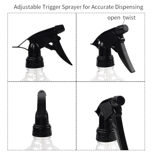 SUPERLELE Spray Bottles 7pcs 8oz Empty Plastic Spray Bottle with Adjustable Nozzle for Hair and Cleaning Solutions Includes Funnel and Labels - Image 3