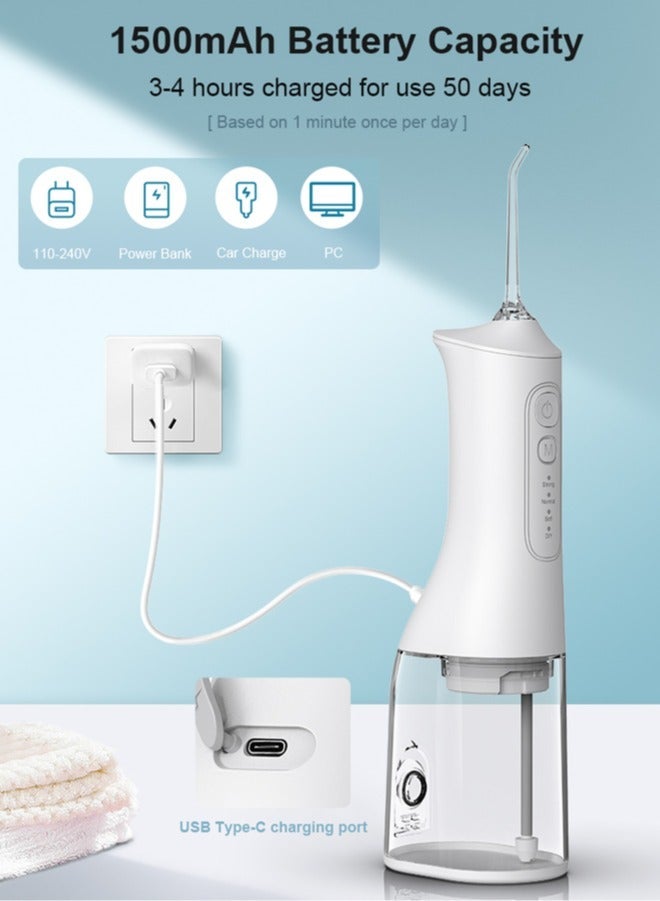 general Dental Water Flosser, 300ml Cordless Oral Irrigator, Portable & Rechargeable with 4 Modes, 4 Jet Tips, IPX7 Waterproof, Perfect for Teeth Cleaning at Home or Travel - Image 5