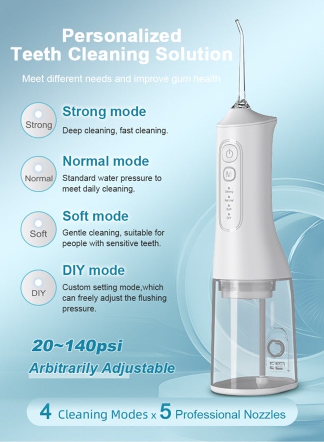 general Dental Water Flosser, 300ml Cordless Oral Irrigator, Portable & Rechargeable with 4 Modes, 4 Jet Tips, IPX7 Waterproof, Perfect for Teeth Cleaning at Home or Travel - Image 2