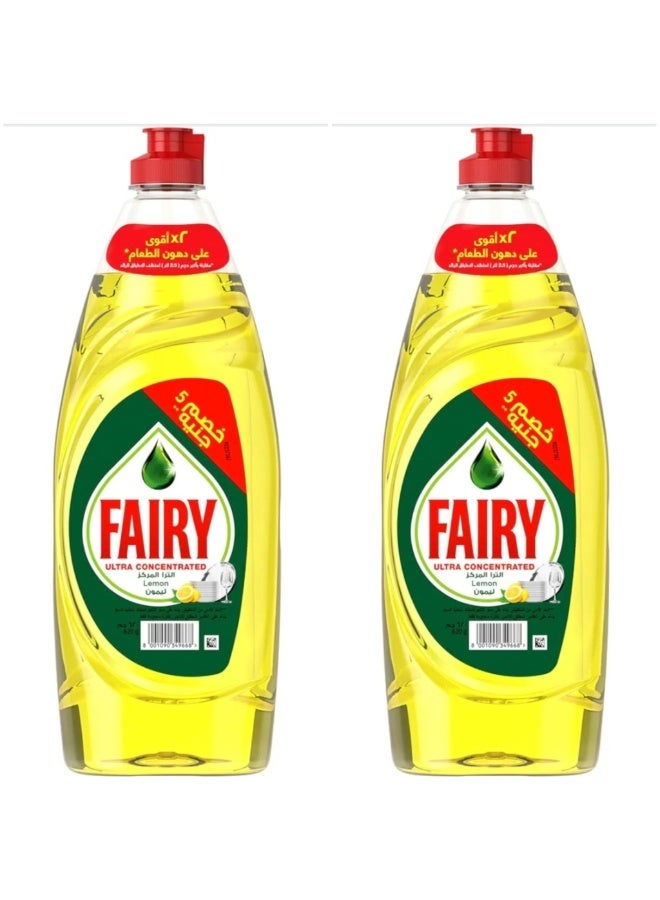 فيري سائل غسيل الأطباق فيري ليمون فائق التركيز - 620 مل قطعتين - Image 1