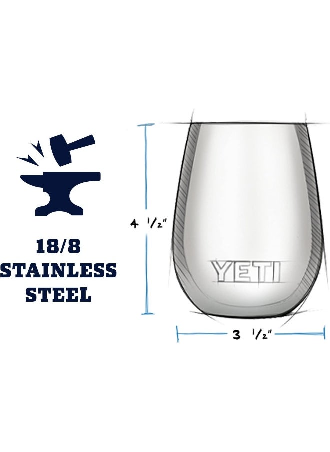 YETI Rambler 10 Oz Wine Tumbler Vacuum Insulated Stainless Steel With Magslider Lid Charcoal  - Image 4