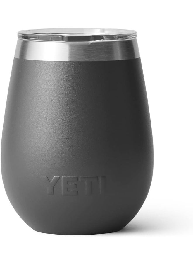 YETI Rambler 10 Oz Wine Tumbler Vacuum Insulated Stainless Steel With Magslider Lid Charcoal  - Image 3