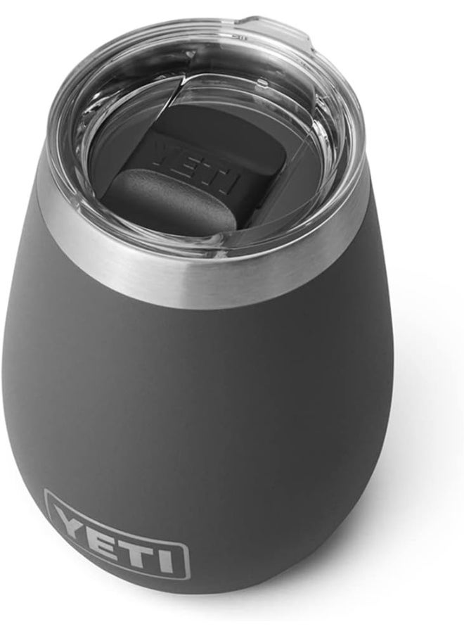 YETI Rambler 10 Oz Wine Tumbler Vacuum Insulated Stainless Steel With Magslider Lid Charcoal  - Image 2