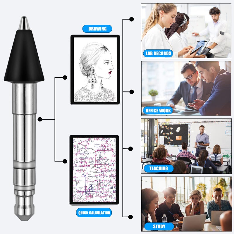 REEYEAR No Wear Out Stainless Slim Pen 2 Tips Replacement, Accurate Fine Control Pen Like Smooth Writing Nibs Compatible with Microsoft Surface Slim Pen 2,2 Pack - Image 2