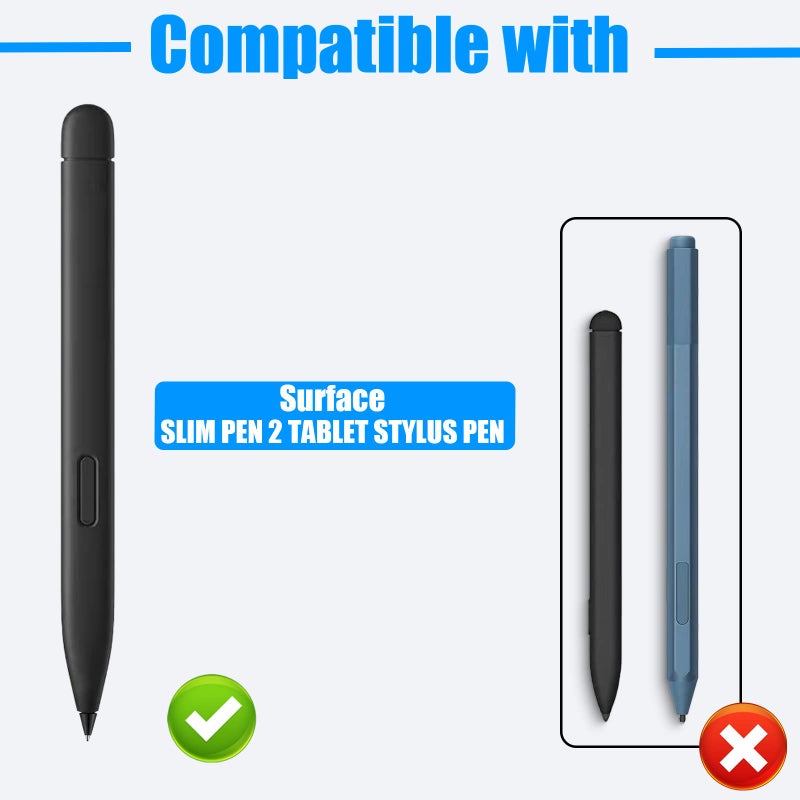 REEYEAR No Wear Out Stainless Slim Pen 2 Tips Replacement, Accurate Fine Control Pen Like Smooth Writing Nibs Compatible with Microsoft Surface Slim Pen 2,2 Pack - Image 3