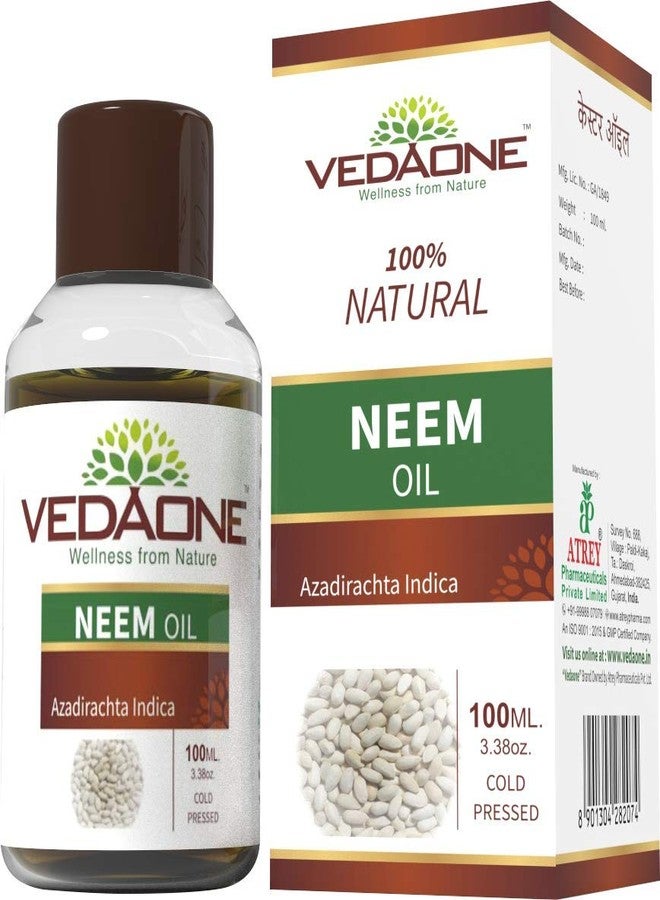 Vedaone 100% Pure Natural And Undiluted Cold Pressed Neem Oil - 100ml (Pack of 3) - Image 1
