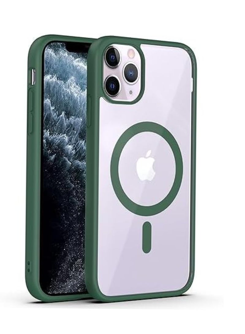 Digi Core حافظة iPhone 14 Pro، حافظة Mag-Safe مقاس 6.1 بوصة مضادة للأصفرار، حماية من السقوط العسكري، مقاومة للصدمات، حافظة مغناطيسية للهاتف 6.1 بوصة لهاتف iPhone 14 Pro، حافظة Magsafe باللون الأخضر