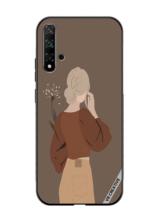 VR CREATIVE Protective Case Cover For Huawei Nova 5T Brownie Design Multicolour - Image 1