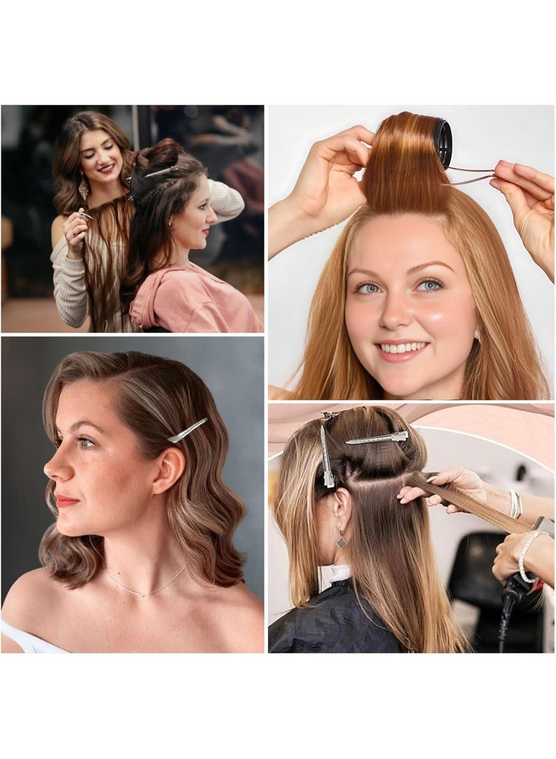 ELAUR 24 Pcs Professional Alligator Clips for Hair Styling – 3.5". Hair Sectioning Clips for Salon & Makeup Application | Rust-Free, Lightweight for Stylists & At-Home Use – Rose Gold - Image 5