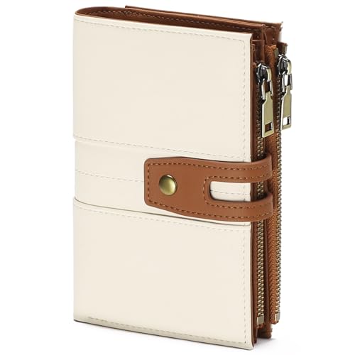 GAEKEAO Small Wallets for Women RFID Blocking Leather Trifold Clutch Wallet Credit Card Holder Wallet Card Case Purse with ID Window - Image 1