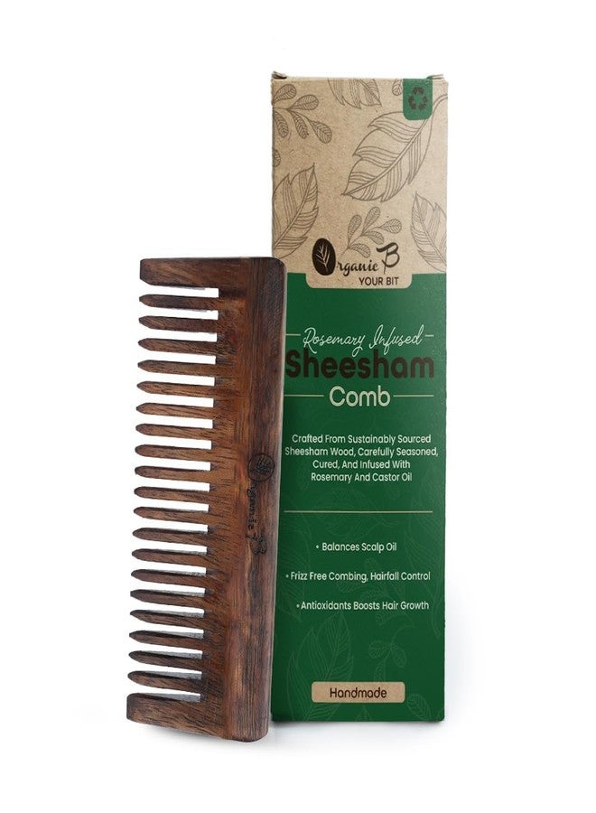 Organic B Indian Rosewood Comb Set |3 Pcs |Dual + Tail + Wide Teeth | Rosemary Infused | Handmade Comb for Men & Women | Anti-Frizz, Detangling & Gentle Scalp Care - Image 5