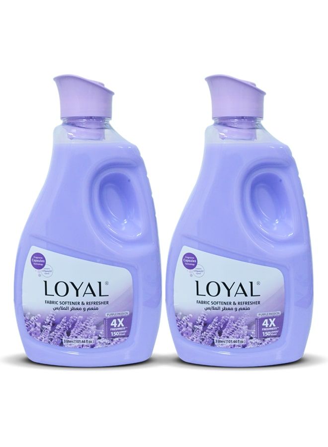 loyal Fabric Softener Purple Passion 150 washes 2x3000ml - Image 1