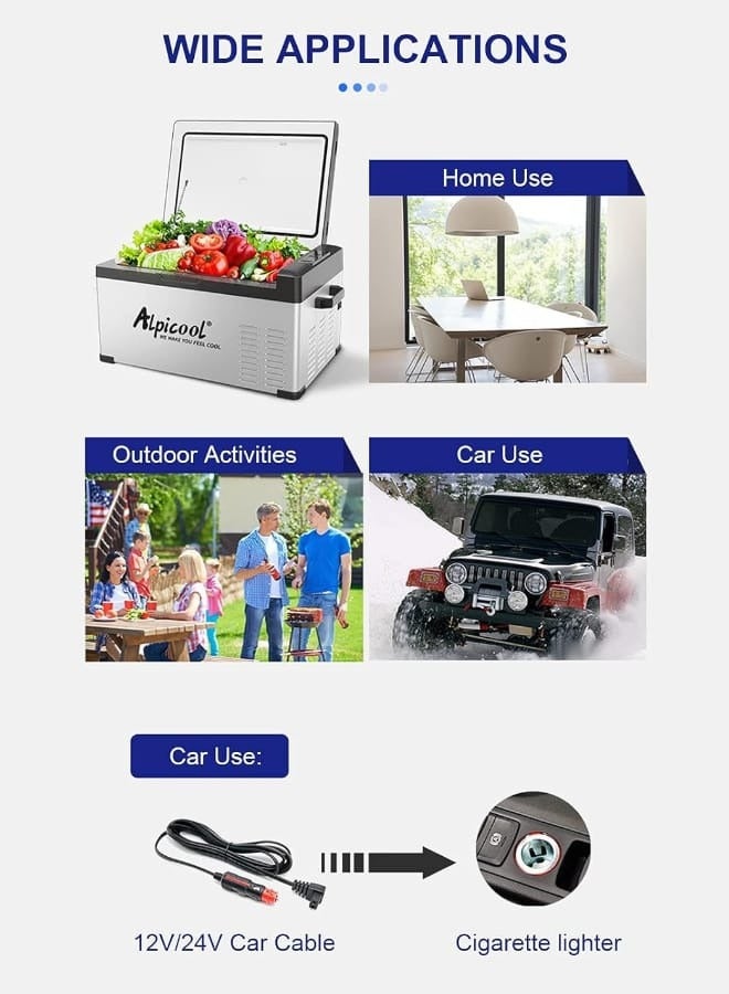 15L Car Refrigerator Freezer Icebox Cooler Auto Fridge Compressor BT Connected App Control