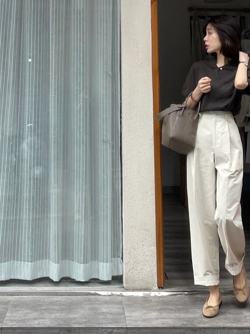 White Narrow Casual Suit Pants Women'S Thin French High-End High-Waist Wide-Leg Pants Straight Pants - Image 3