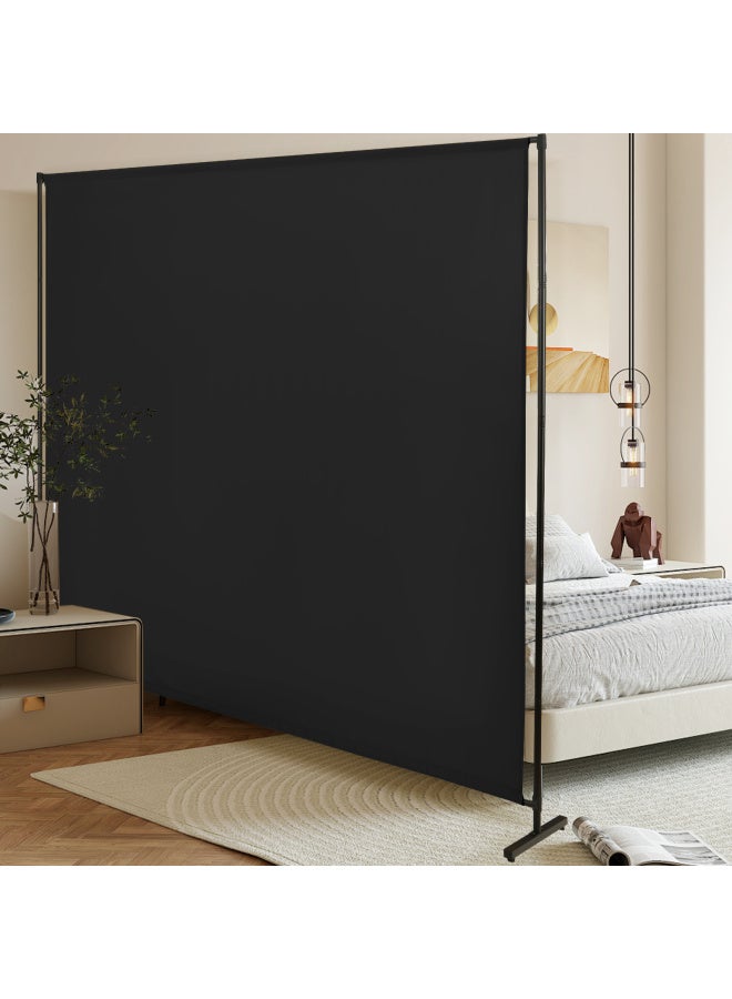 شاشة الخصوصية مقسمة الغرفة ، 73 "W X 75" H لوحة تقسيم مستقلة مع إطار معدني و نسيج بوليستر ، فاصل غرفة رمادي قابل للتعديل للارتفاع لتحسين مساحة غرفة النوم للمكتب المنزلي - Image 1