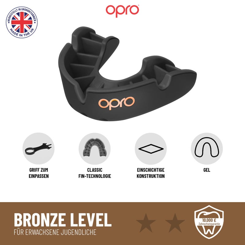 OPRO UFC Bronze Level Mouth Guard with Fitting Device – Moldable Mouthpiece for jiu Jitsu, Lacrosse, Rugby, MMA, Wrestling, Football & Boxing Mouthguard – Mouth Guard Case Included (Adult, Black) - Image 3