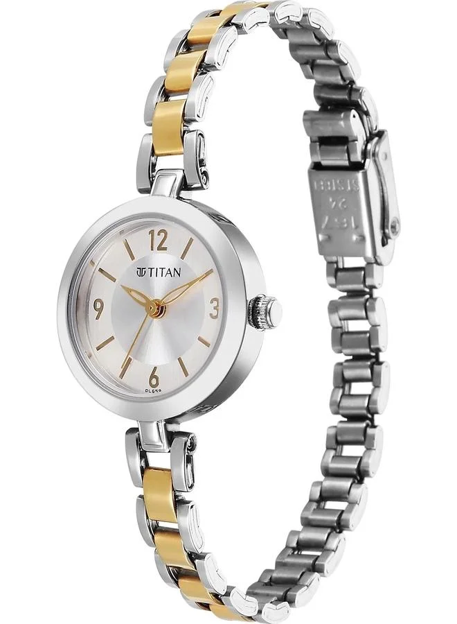 TITAN Women's Analog Display Watch With Two Toned Stainless Steel Strap - 2598BM02