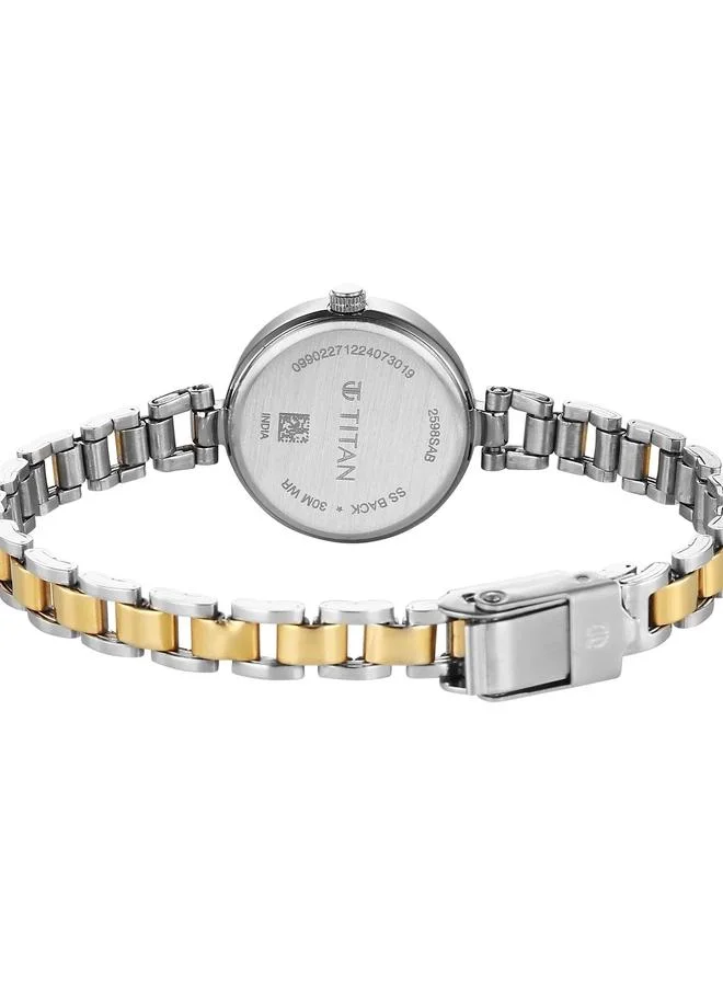 TITAN Women's Analog Display Watch With Two Toned Stainless Steel Strap - 2598BM02