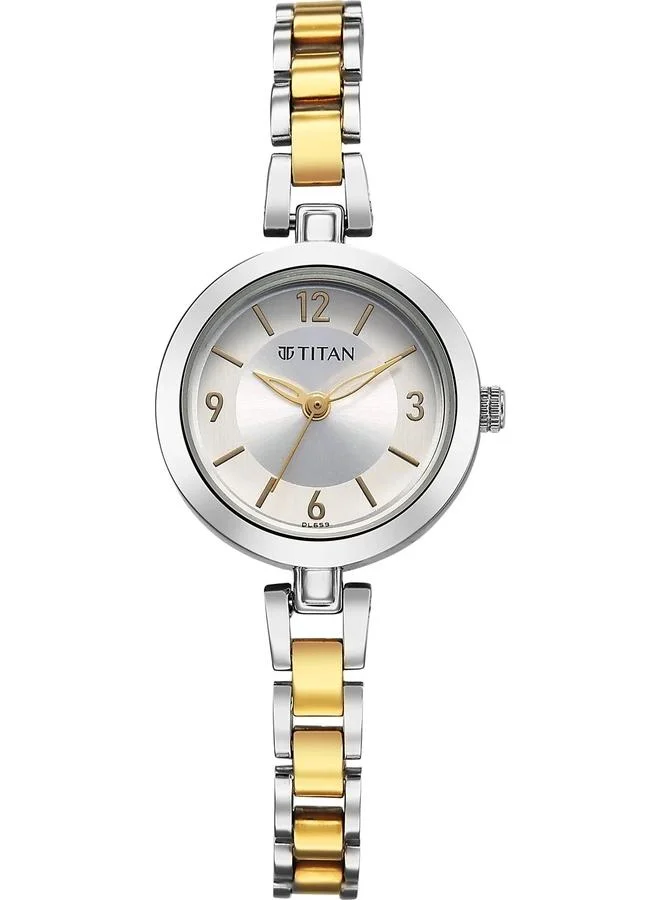 TITAN Women's Analog Display Watch With Two Toned Stainless Steel Strap - 2598BM02