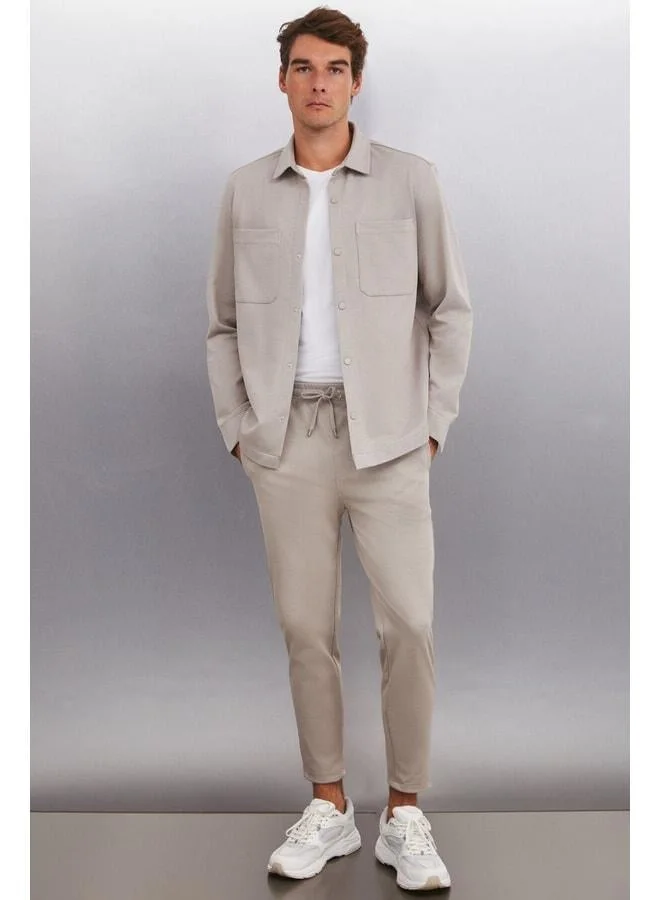 GRIMELANGE DERIAN Men's Comfort Fit 2-Pocket Snap Button Vizon Shirt.