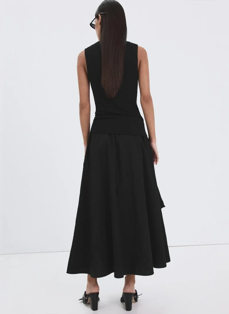مانجو Flared cotton skirt