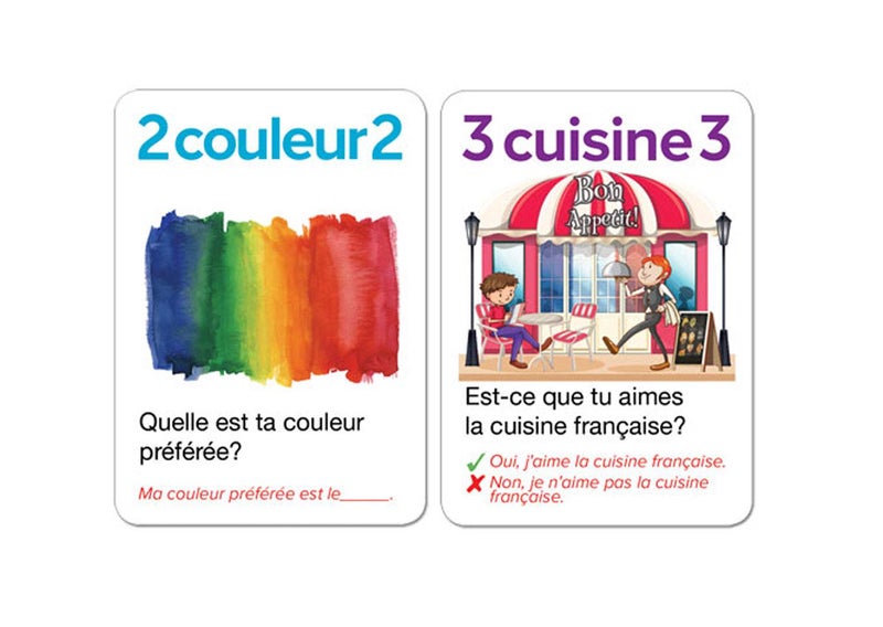 AGO En Francais - French Language Card Game for Beginners! Learn French by Playing a Fun Conversational Card Game! - Image 2