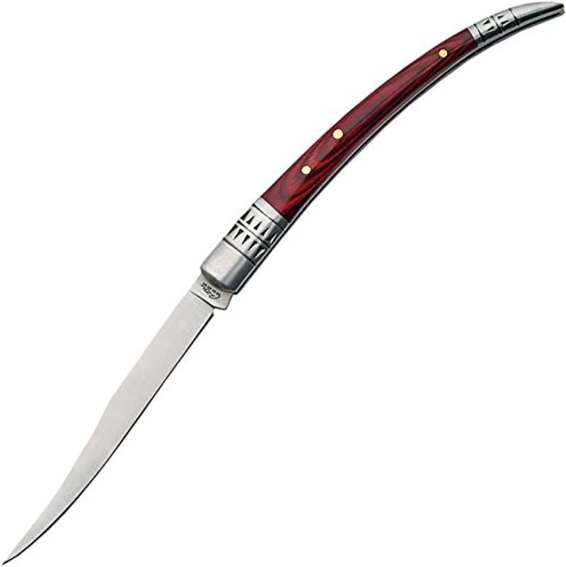Rite Edge 4″ Spanish Folding Fruit Knife – Slim Folding Pocket Knife with Stainless Steel Blade, Pakkawood Handle & Bolster for Peeling, Food Prep, EDC & Outdoor Use - Image 1