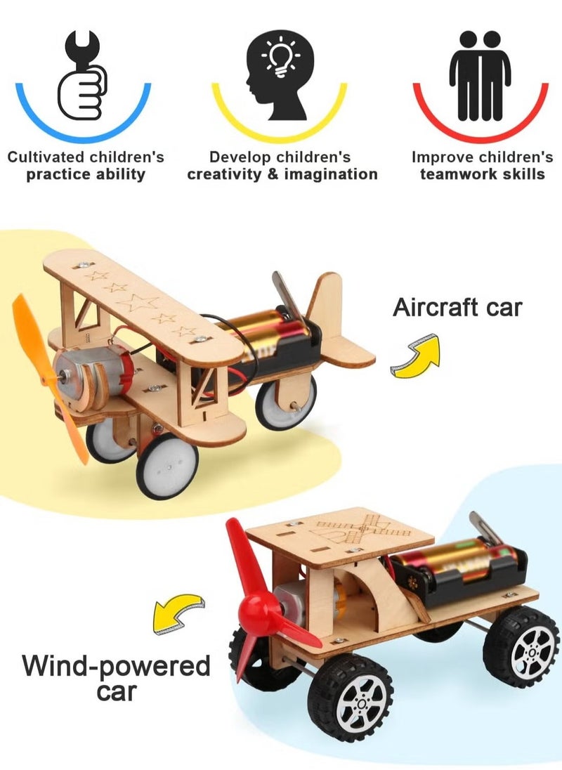 Ailily 5 in 1 STEM Kits for Kids Age 4-10, Science Building Projects Craft for 4-12, Model Car Kits, Toys for Ages 4-13, Wooden 3D Puzzles, Birthday Gifts for 7 8 9 10 11 12 13 Year Old Boys and Girls  - Image 3