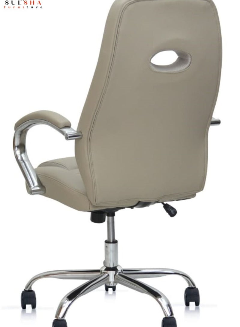 SULSHA Executive Chair, Ergonomic Office Chair , Computer Desk Chair, PU Leather, Steel Structure, Smooth lumbar support with adjustable Height Desk Chair Super Comfortable Adjustable Wide Seat - Image 2