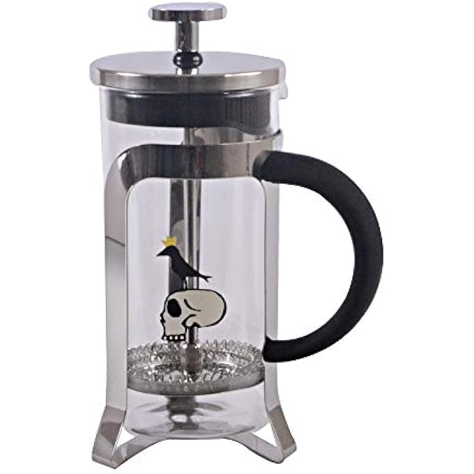 Biggdesign French Press Coffee And Tea Maker Borosilicate Glass Coffee Press Stainless Steel Filter Durable And Heat Resistant Silver 350 Ml 118 Oz 2 Cup - Image 1