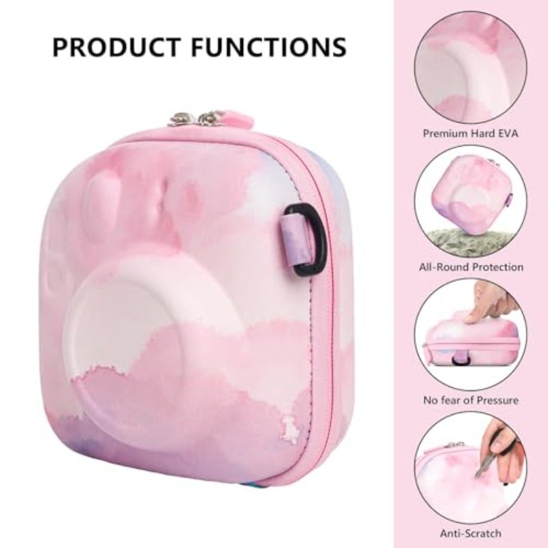 Protective Case for Fujifilm Instax Mini 99 12 11 9 8 7+ 40 90 25 50 70 Instant CameraHard Shell Protective Case EVA Storage Cover Bag with Adjustable Shoulder Strap Dreamy Clouds - Image 5