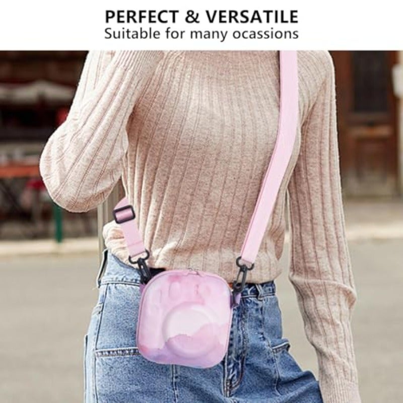 Protective Case for Fujifilm Instax Mini 99 12 11 9 8 7+ 40 90 25 50 70 Instant CameraHard Shell Protective Case EVA Storage Cover Bag with Adjustable Shoulder Strap Dreamy Clouds - Image 4