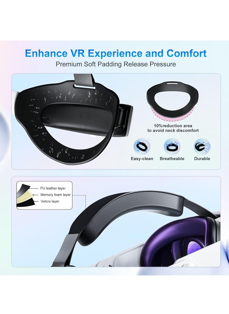 Generic Head Strap with Battery for Oculus Quest 3, 10000mAh Battery Pack Extend 4H Playtime, Fast Charging VR Power, Adjustable Elite Strap Replacement Accessories for Oculus/Meta Quest 3  - Image 5