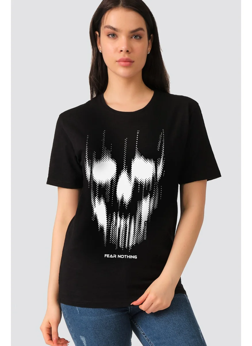 روك اند رول Matrix Skull Black Women's T-shirt