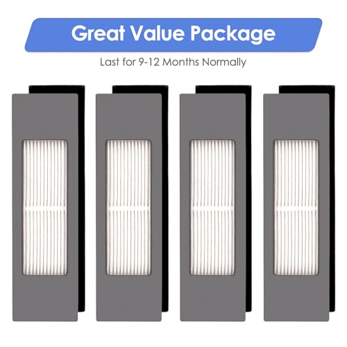 FILTERIST (4 Pieces) N10 HEPA Filter Compatible with Ecovacs Deebot N10 N10 Plus OZMO 920 950 T5 T8 Aivi MAX T9 N5 N7 N8+ N8 Pro Plus DX55 DX93 DJ65, Replacement Parts 4 Filters - Image 5