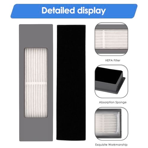 FILTERIST (4 Pieces) N10 HEPA Filter Compatible with Ecovacs Deebot N10 N10 Plus OZMO 920 950 T5 T8 Aivi MAX T9 N5 N7 N8+ N8 Pro Plus DX55 DX93 DJ65, Replacement Parts 4 Filters - Image 3