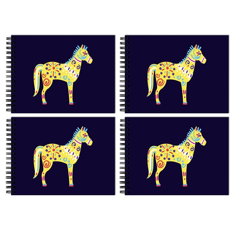 Tinywalk R Sketch Book Drawing Pad Landscape Sketch Book Diary for Artists Thick Sheets (A4 Size,100 Sheets/200 Pages, Pack of 4) - Image 1